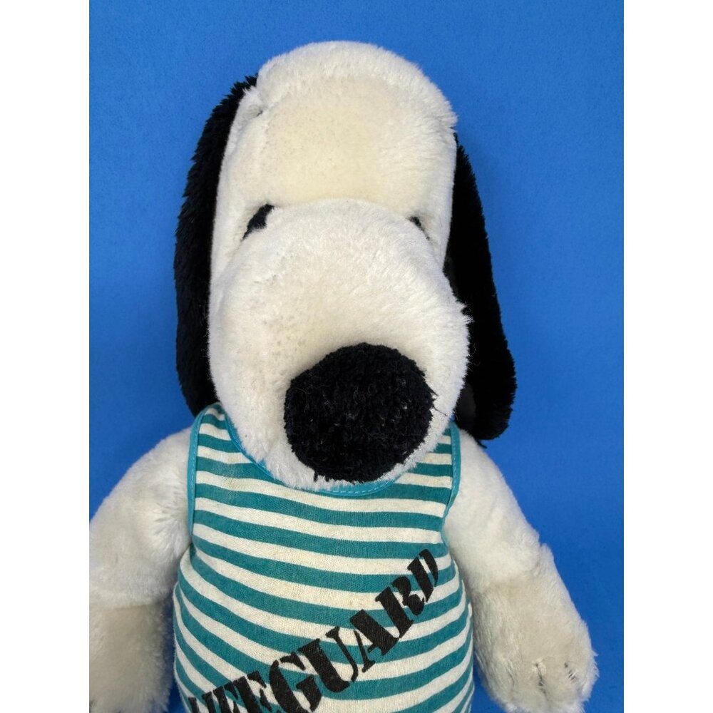 Vtg Snoopy Syndicate Inc Snoopy Doll 18" w/ Lifegaurd Suit + Collar Korea RARE - Picture 2 of 9